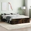 Image de vidaXL Cadre de lit chêne fumé 135x190 cm double