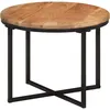 Image de vidaXL Vidaxl Table Basse 45x45x35 Cm Bois Massif Acacia Et Fer