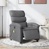 Image de vidaXL Fauteuil inclinable de massage électrique gris foncé tissu3203967
