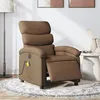 Image de vidaXL Fauteuil inclinable de massage électrique marron tissu3203970