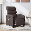 Image de vidaXL Fauteuil de massage inclinable électrique Marron foncé Tissu3203971