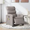 Image de vidaXL Fauteuil de massage inclinable Ã©lectrique Taupe Tissu