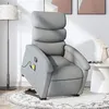 Image de vidaXL Fauteuil de massage inclinable Gris clair Tissu3203990