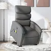 Image de vidaXL Fauteuil de massage inclinable Gris foncé Tissu3203991