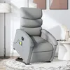 Image de vidaXL Fauteuil inclinable de massage électrique Gris clair Tissu3204014