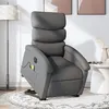 Image de vidaXL Fauteuil inclinable de massage électrique Gris foncé Tissu