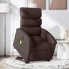 Image de vidaXL Fauteuil inclinable de massage électrique Marron foncé Tissu3204019
