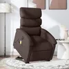 Image de vidaXL Fauteuil inclinable de massage Ã©lectrique Marron foncÃ© Tissu