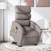 Image de vidaXL Vidaxl Fauteuil Inclinable De Massage Électrique Taupe Tissu