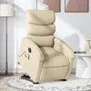 Image de vidaXL Vidaxl Fauteuil Inclinable De Massage Électrique Crème Tissu