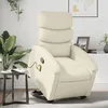 Image de vidaXL Fauteuil inclinable de massage Crème Similicuir