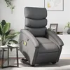 Image de vidaXL Fauteuil inclinable de massage Gris Similicuir3204050
