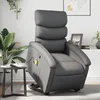Image de vidaXL Vidaxl Fauteuil Inclinable De Massage Gris Similicuir