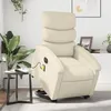 Image de vidaXL Fauteuil inclinable de massage électrique crème similicuir