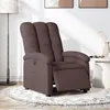 Image de vidaXL Fauteuil inclinable électrique Marron foncé Tissu3204073