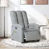 Image de vidaXL Fauteuil de massage inclinable électrique gris clair tissu3204080