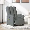 Image de vidaXL Fauteuil inclinable de massage électrique gris foncé tissu