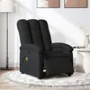Image de vidaXL Fauteuil de massage inclinable électrique Noir Tissu3204082