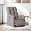 Image de vidaXL Fauteuil de massage inclinable électrique Taupe Tissu