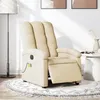 Image de vidaXL Fauteuil inclinable de massage électrique crème tissu3204089