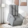 Image de vidaXL Fauteuil inclinable Gris clair Tissu