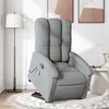 Image de vidaXL Fauteuil de massage inclinable Gris clair Tissu