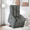 Image de vidaXL Fauteuil de massage inclinable Gris foncé Tissu3204105