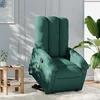 Image de vidaXL Vidaxl Fauteuil Inclinable De Massage Vert Foncé Tissu