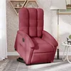 Image de vidaXL Fauteuil inclinable électrique rouge bordeaux tissu