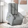 Image de vidaXL Fauteuil inclinable de massage électrique Gris clair Tissu3204128