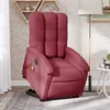 Image de vidaXL Fauteuil inclinable de massage Ã©lectrique Rouge bordeaux Tissu