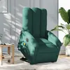 Image de vidaXL Fauteuil inclinable de massage électrique Vert foncé Tissu3204134