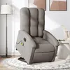 Image de vidaXL Fauteuil inclinable de massage électrique Taupe Tissu3204136