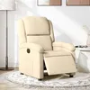 Image de vidaXL Fauteuil inclinable électrique Crème Tissu3204149