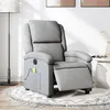 Image de vidaXL Fauteuil de massage inclinable électrique gris clair tissu