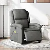 Image de vidaXL Fauteuil inclinable de massage électrique gris foncé tissu3204153