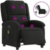 Image de vidaXL Vidaxl Fauteuil De Massage Inclinable Électrique Noir Tissu