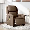 Image de vidaXL Fauteuil inclinable de massage électrique marron tissu3204156