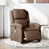 Image de vidaXL Vidaxl Fauteuil Inclinable De Massage Électrique Marron Tissu