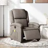Image de vidaXL Fauteuil de massage inclinable électrique Taupe Tissu3204160
