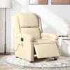 Image de vidaXL Fauteuil inclinable de massage électrique crème tissu3204161