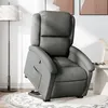 Image de vidaXL Fauteuil inclinable Gris foncé Tissu