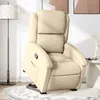 Image de vidaXL Fauteuil inclinable Crème Tissu