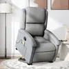 Image de vidaXL Vidaxl Fauteuil De Massage Inclinable Gris Clair Tissu