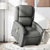 Image de vidaXL Fauteuil de massage inclinable Gris foncé Tissu3204177