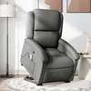 Image de vidaXL Vidaxl Fauteuil De Massage Inclinable Gris Foncé Tissu