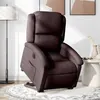 Image de vidaXL Fauteuil inclinable électrique marron foncé tissu