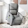 Image de vidaXL Vidaxl Fauteuil Inclinable De Massage Électrique Gris Clair Tissu