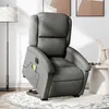 Image de vidaXL Fauteuil inclinable de massage électrique Gris foncé Tissu3204201