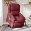 Image de vidaXL Vidaxl Fauteuil Inclinable De Massage Électrique Rouge Bordeaux Tissu